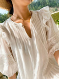 New White French Dress Holiday Style Bubble Sleeve Short Skirt Girl Fairy Korean Small Man