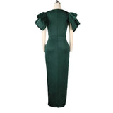Sleeveless Lotus Side High Waist Repair In Forked Green High Waist Dress Dress Dress