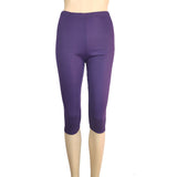 Elastic Cropped Black And White Thin