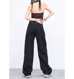 Street Big Pocket Work Clothes Casual Pants Men's And Women's Tide Brand Long Trousers Summer Lovers Baggy Wide-Legged Pants-Outfit