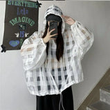Summer Harajuku Sun Protection Coat Long Sleeve Transparent Jacket Gradient Sequin Female Jacket Women Feminine