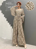 Jumpsuits Woman Dolka Pot High Waist V-neck Chiffon Loose Skinny Elegant