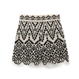 Summer Color Embroidered Shirt 2731088 Embroidered Shorts 2731086-Outfit