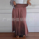 New Explosion Of Women's Fashion Casual To Hit The Broad Legs Tight Waist Bandwidth