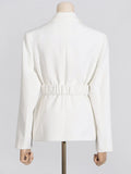 Toloer Lapel Suit Jacket Women 2024 Summer New Button Splicing Advanced Sense Women's Thin Small Suit-Outfit