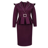 Fashion Suit Lidance Two Dresses Elegant Wind Professional Commuter High Waist
