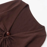 Homemade New Women's Classic Fashion Ball Knitted Folding Top