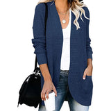 Toloer Exclusively For The Autumn And Winter New Ladies Fashion Long Sleeve Pocket Sweater Knit