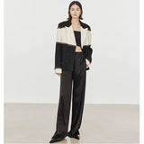 Toloer Wide Leg Pants Female Summer High Waist Hanging Feeling Pants Female Spring And Autumn Straight Tube Casual Floor Trousers Cloud Pants-Outfit
