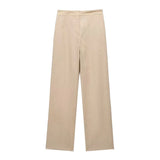 Autumn And Winter Straight Trousers Double Buckle Suit Vest Three Sets Of New Women's Fashion Commuting
