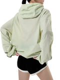 Toloer Feeling Spell Color Line Function Wind Outdoor Hooded Coat Female Summer New Street Versatile Sunscreen