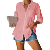 Commute Women's Solid Color Large Size Casual Loose Breasted