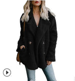 Autumn Winter Warm Women's Faux Fur Jacket plush Coat artificial fluffy fleece optional Plus Size S-5XL Jacket Female