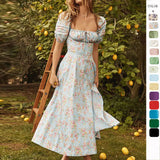 New Summer Fashion Bubble Sleeves With Open Fork Dress Dress Woman