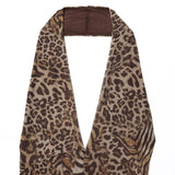 Homemade New Women's Animal Printed Embroidered Net Hanging Neck Trousers