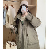 Winter In The Long Over The Knee Korean Version Of Loose Down Cotton-Padded Jacket Women Thickened 2023 New Women's Padded Coat Winter-Outfit