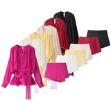 Homemade New Women's Classic Pressed Flawed Belt Design Loose Net纱 Dress