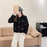 Autumn And Winter New Imitation Mink Velvet Thickening Temperament, Small Fragrance Style, Fashionable Knitted Cardigan Jacket Women-Outfit