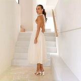 Women's Clothing 2025 Spring And Summer New High Fashion Mesh High-Collar Casual Hanging Neck Dress