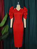 Hollow Slamwn Folding High-Waisted Banquet Event Evening Dress Dress Girl
