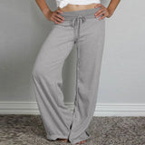 Toloer Wind Stripe Bump Color Loose Straight Tube Guard Pants New Style Casual Loose Waist Knit Pants Tide-Outfit
