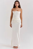 New Red Thoracic Fish Bone Sexy Body Fishtail Fishtail Dress Long Solid Dress