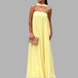 Summer New Temperament Women's Collage Wrapped Breasts Sexy Party