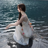 Toloer Acid Halter Dress Dress Spring And Summer High-End Delicate Vacation Fairy Gauze