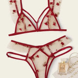 Sex Underwear Sexy Female Net Gauze Love Three Points Type Sex Suit Motidai-Outfit