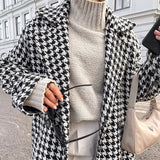 Toloer Women's Wear 2023 New High-End Fashion Coat Light In Black And White-Outfit