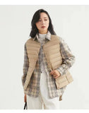 Autumn And Winter New Light Style Women's Down Jacket Vest Casual Without Collar Fashion Sleeveless Down Vest Coat-Outfit