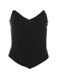 Sexy Bandeau Top with V Neck and Open