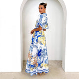 Casual Fashion Print Collar Women's Dress Dress Dress In Summer
