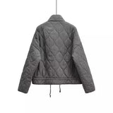 New Collar Long Sleeves Loose Pocket Cotton Coat Casual