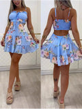 New Printed Sling Dress Women's