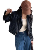 And Autumn 2025 This Year's Popular Short Leather Coat Clip Locomotive Jacket Design PU Leather Jacket