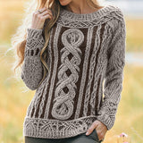 2025 3D Digital Print Round-Neck Sweater Knitted