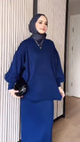 2025 New Solid Color Loose Blouse Casual Lazy Skirt