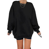 Women's Y2K Grunge Loose Pullover Sweatshirts Letter Print Casual Thickened Long Sleeve Tops Autumn Hoodie Streetwear-Outfit