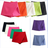 Toloer Summer New Women's High Waist Asymmetric Casual Pants Multi-Color Long-Term Large Number Of Spot-Outfit