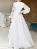 Temperament Elegant Solid Color V-Neck Long Sleeves To Collect Women's Long