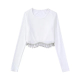 2022 Women Beaded Tank Tops Sexy Beading Glitter Basic Cotton T Shirt Vest Tops Summer Shiny Halter Solid