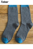 Autumn Winter Men Fashion Happy Small Lattice Cotton Socks Classic Solid Color All-Match Male Ventilation Business