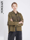 Stylish Fringe Beaded Loose Denim Jacket Coat Women Fashion Long Sleeve Frayed Trim Ladies Outerwear Chaqueta