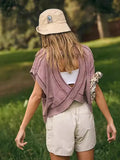 Women's Clothing 2025 New Women's Back Sports Yoga T-Shirts Are Relaxed And Casual