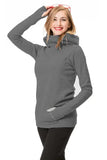 2025 New Lactation Wears Pregnant Women With Thick Hooded Long-Sleeved Half-Finger