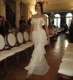 Corset Chiffon Frill Tiered Maxi Dress-Outfit