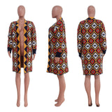 Toloer New Women's Dress Color Long Handmade Knitted Coat-Outfit