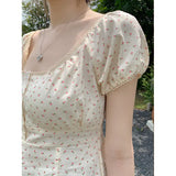 Solid Color Lace Trim Square-Neck Tee-Outfit