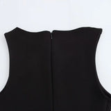 Women's Clothing 2025 Spring New Fashion Simple Open Open Design Sexy Body Repair Mini